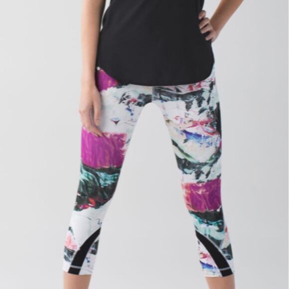 Lululemon Athletica ‘Run: Inspire Crop II’ in Pigment Wave Multi / Black Size 4 - Picture 16 of 16